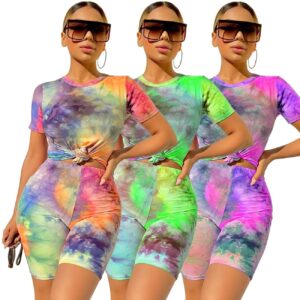 Multicolor tie dye 2 piece set